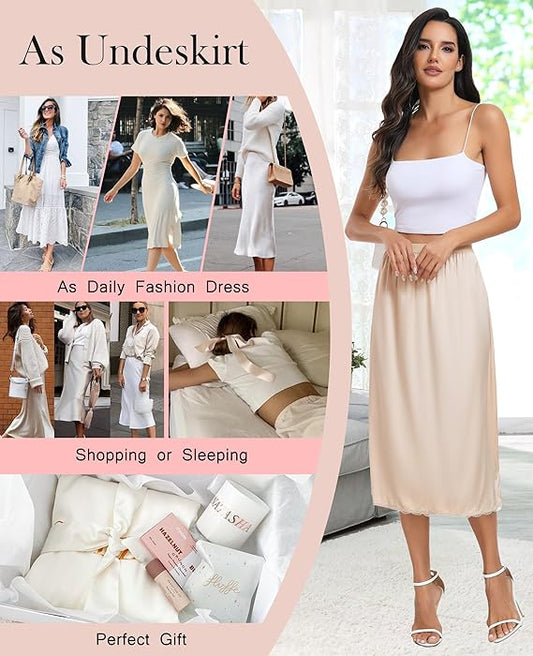 Vestido Slip Satinado